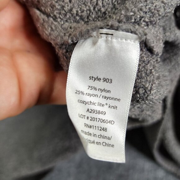 Barefoot Dreams Cozychic Lite Island Wrap Open Cardigan Style 903 Gray Sz X/XL - Picture 10 of 11